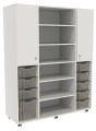 Flex-kast 4B hoog B138xD50xH180cm 1 ladenmodules Wit Tangara Groothandel voor kinderrdagverblijf inrichting